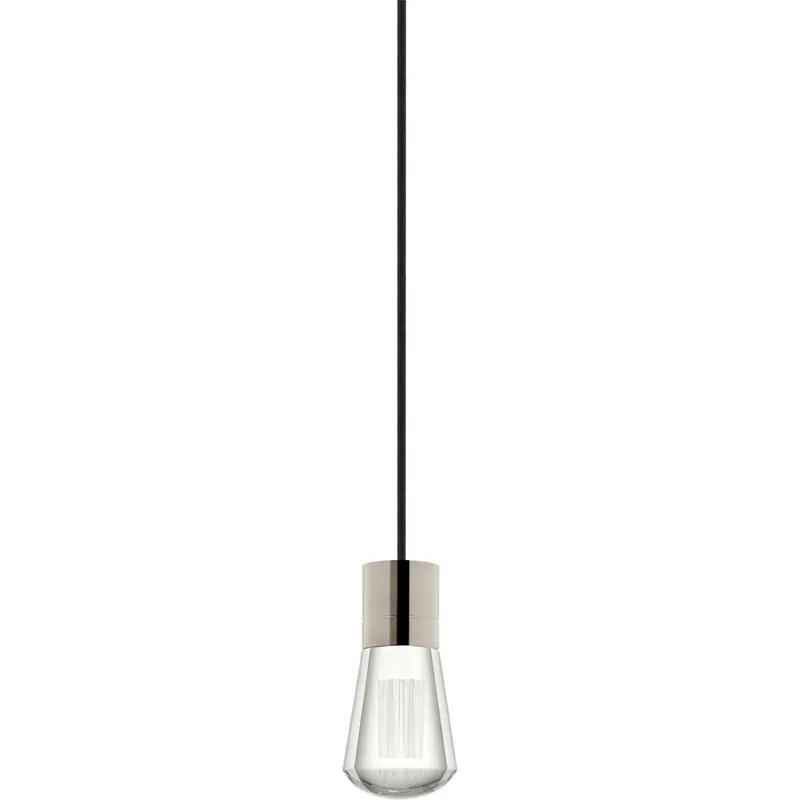 Sean Lavin Alva LED 3.6 inch Satin Nickel Pendant Ceiling Light in LED 90 CRI 3000K, Black Cord, 1, Integrated LED