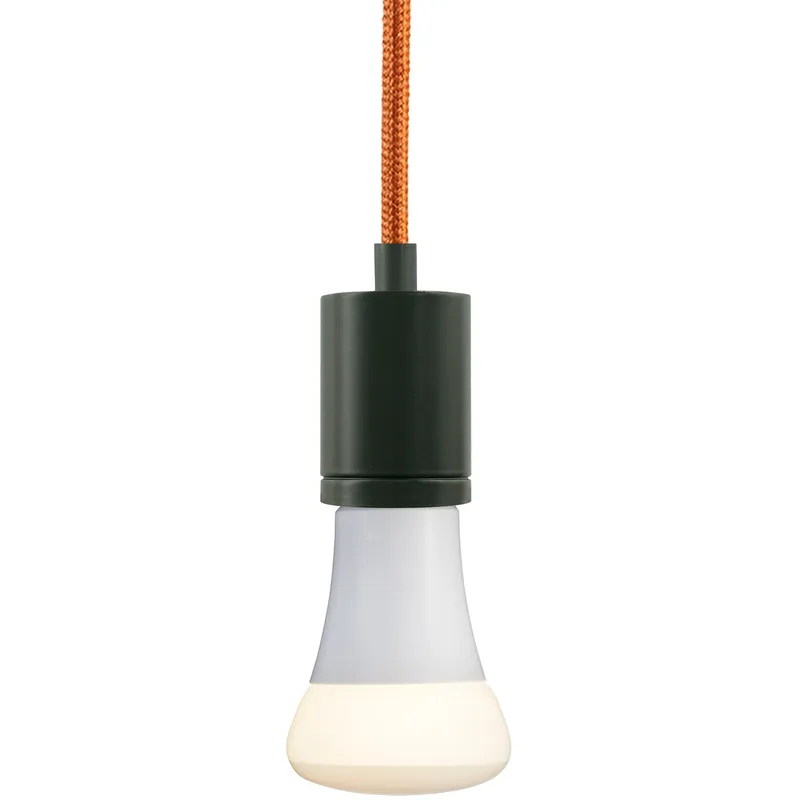SoCo 1 Light 1.7 inch Antique Bronze Pendant Ceiling Light in Orange Cord, 192 inch