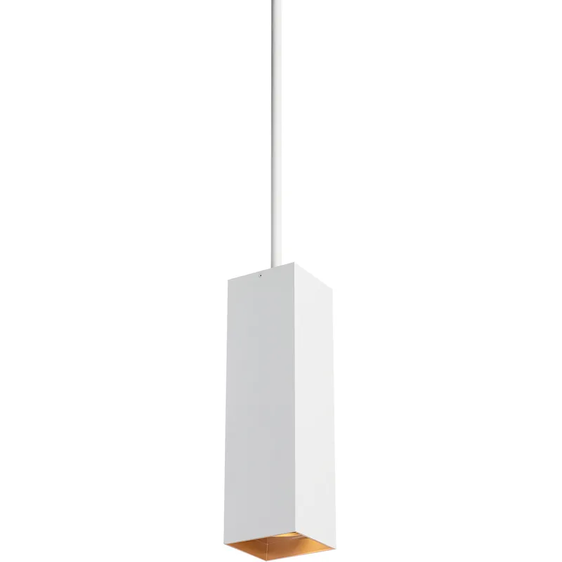 Sean Lavin Exo LED 5.2 inch Gold Haze Pendant Ceiling Light in LED 90 CRI 3000K, 40 Degree, Matte White/Gold Haze, 36 inch, Integrated LED