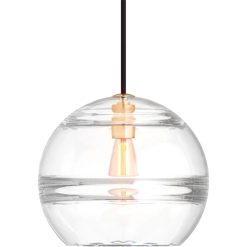 Sean Lavin Sedona LED 12.4 inch Aged Brass Pendant Ceiling Light in LED 90 CRI 2700K, Clear Glass