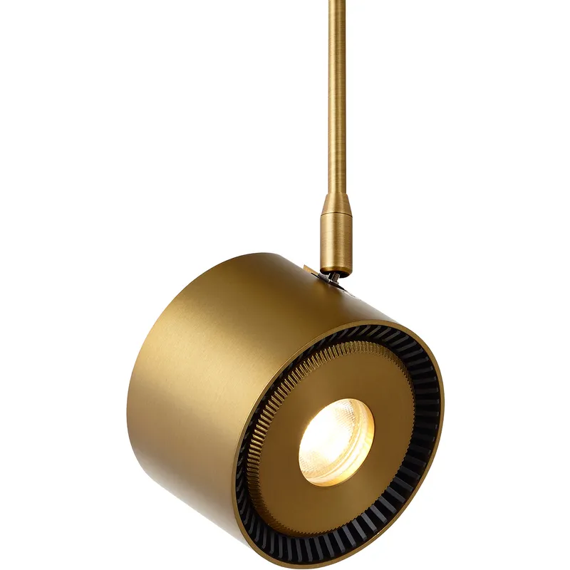 Sean Lavin ISO Aged Brass Low-Voltage Track Head Ceiling Light, Integrated LED