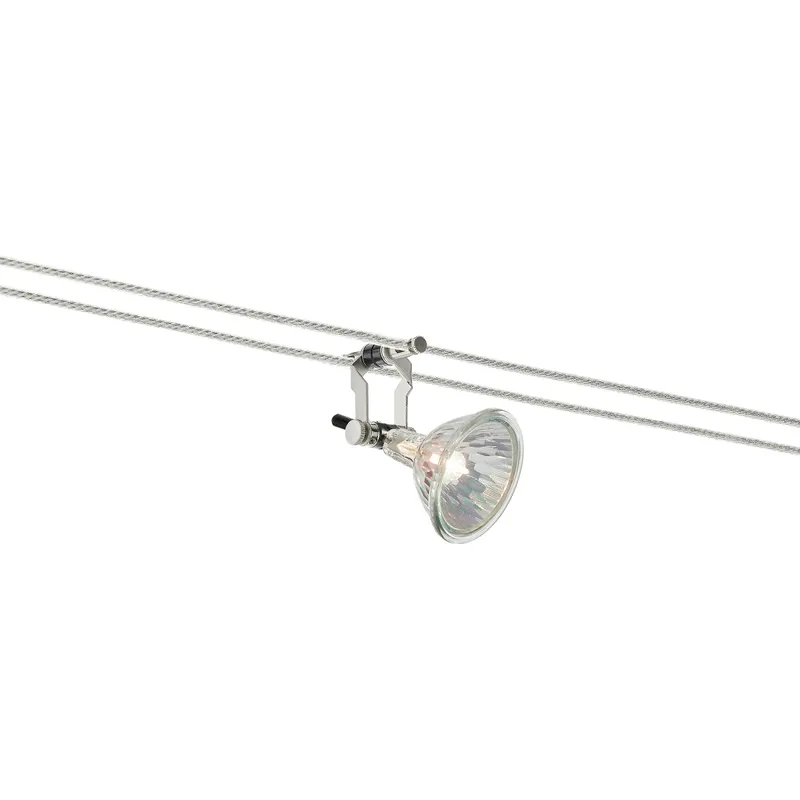 K Pivot 1 Light 12 Satin Nickel Low-Voltage Track Head Ceiling Light in 1.00 Cable Seperation