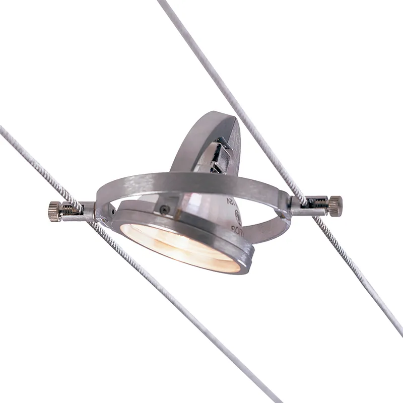 Sean Lavin K Hello 1 Light 12 Satin Aluminum Low-Voltage Track Head Ceiling Light in 3.50 Cable Seperation