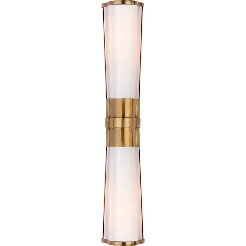 Chapman & Myers Carew 2 Light 4.5 inch Antique-Burnished Brass Linear Bath Sconce Wall Light