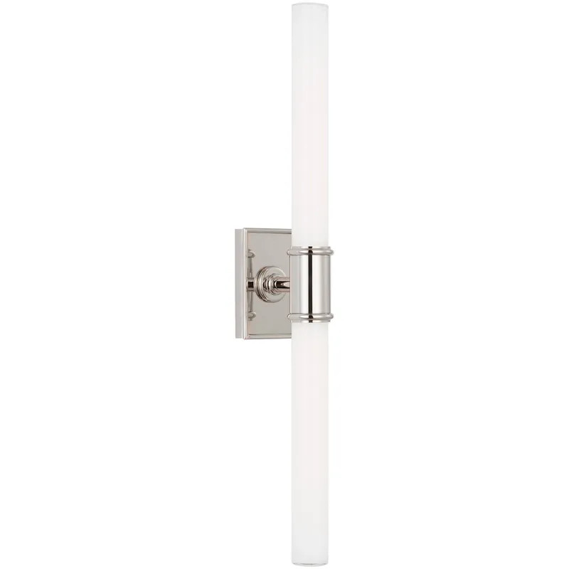 Chapman & Myers Owen LED 2.75 inch Polished Nickel Double Bath Light Wall Light