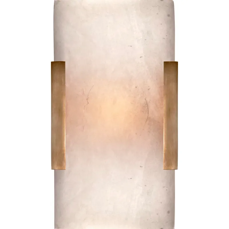 Kelly Wearstler Covet LED 5.25 inch Antique-Burnished Brass Wide Clip Bath Sconce Wall Light