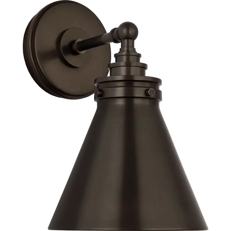 Chapman & Myers Parkington LED 7.25 inch Bronze Single Bath Wall Light, Small