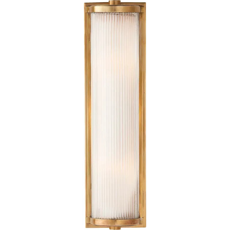 Thomas O'Brien Dresser 2 Light 5 inch Hand-Rubbed Antique Brass Bath Light Wall Light