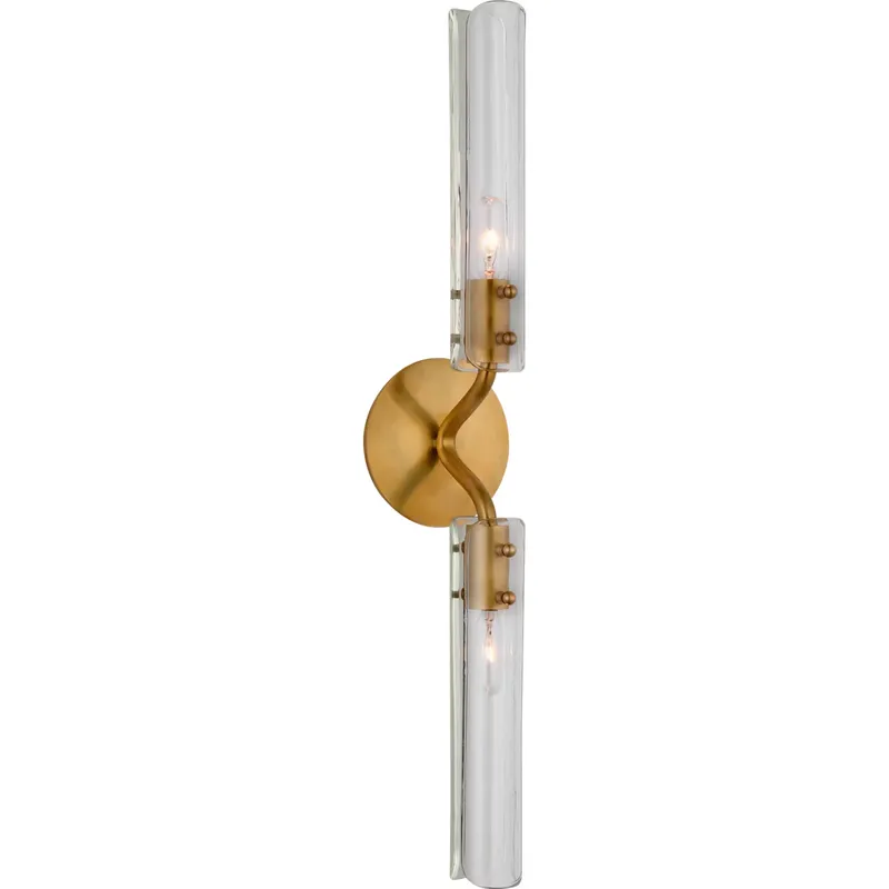 AERIN Casoria LED 4.75 inch Hand-Rubbed Antique Brass Linear Bath Sconce Wall Light