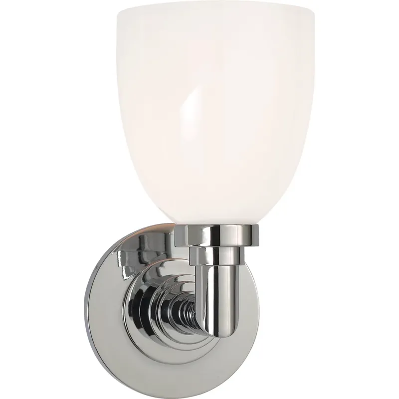 Chapman & Myers Wilton2 1 Light 5 inch Chrome Single Bath Light Wall Light