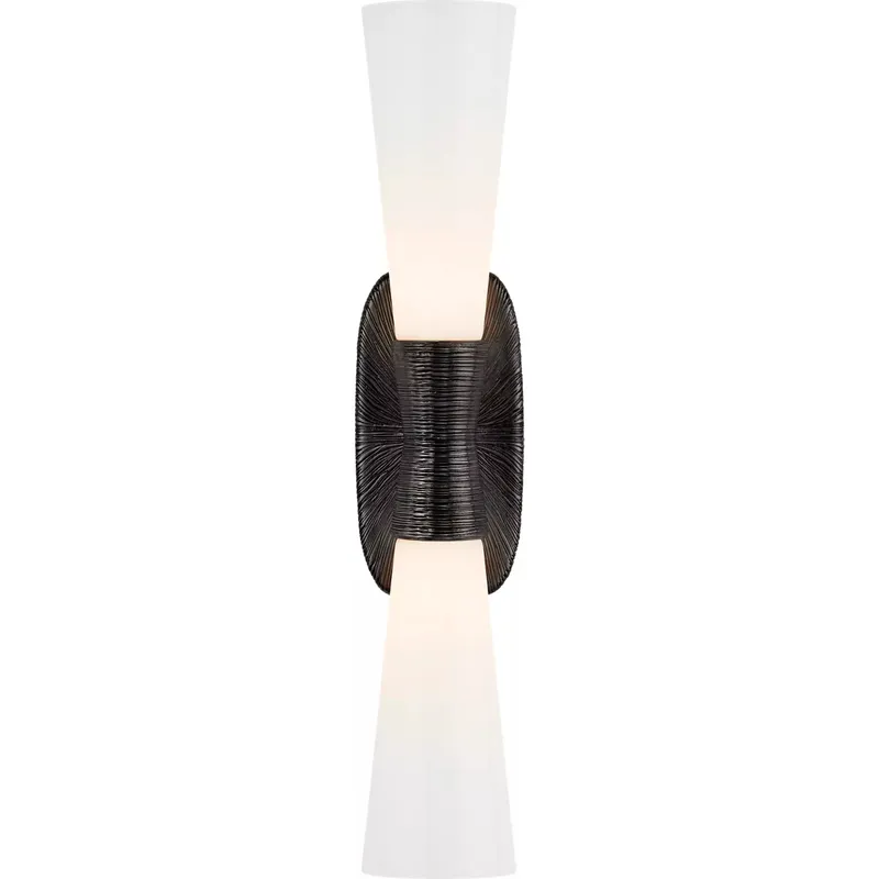Kelly Wearstler Utopia 2 Light 4.75 inch Aged Iron Double Bath Sconce Wall Light, Large
