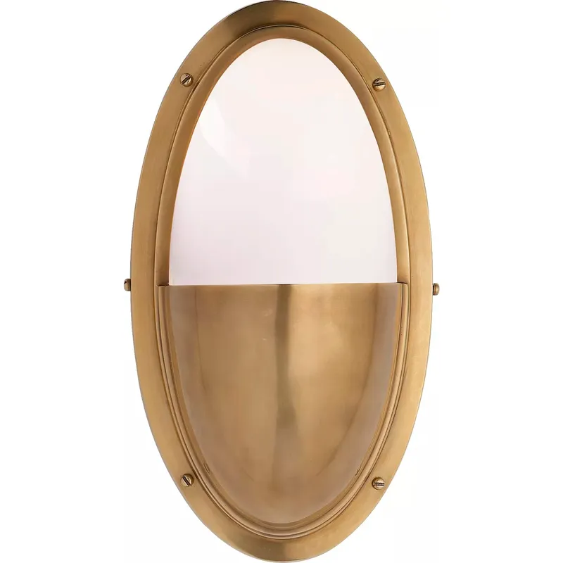 Thomas O'Brien Pelham 1 Light 6.25 inch Hand-Rubbed Antique Brass Bath Light Wall Light