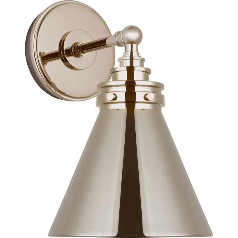 Chapman & Myers Parkington LED 7.25 inch Polished Nickel Single Bath Wall Light, Small