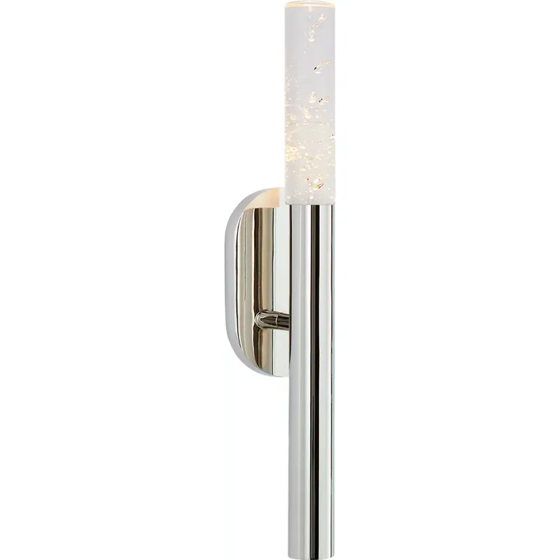 Kelly Wearstler Rousseau LED 3 inch Polished Nickel Bath Sconce Wall Light in Seeded Glass, Small