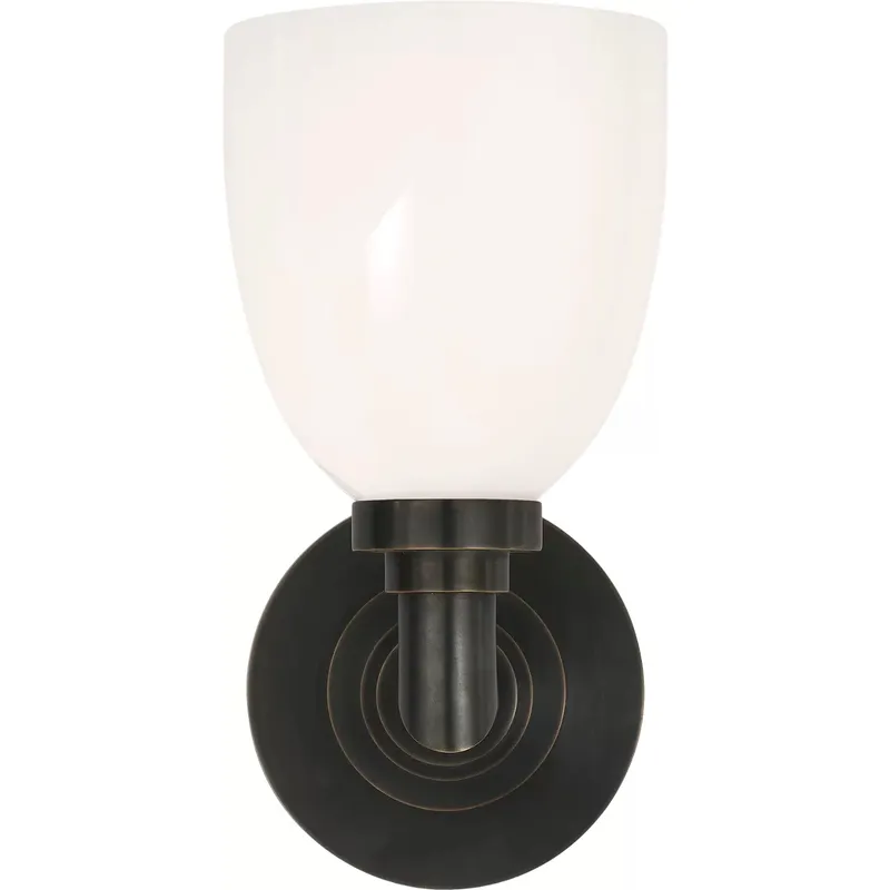 Chapman & Myers Wilton2 1 Light 5 inch Bronze Single Bath Light Wall Light