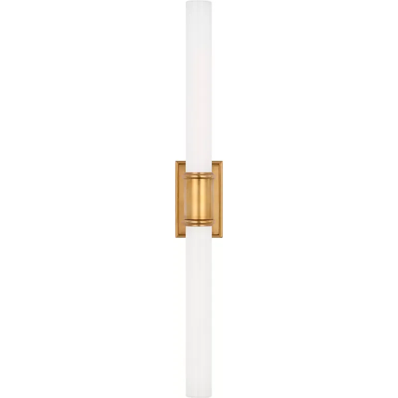 Chapman & Myers Owen LED 2.75 inch Antique-Burnished Brass Double Bath Light Wall Light
