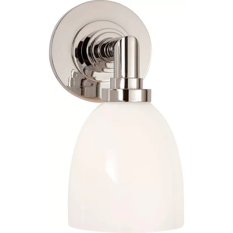 Chapman & Myers Wilton2 1 Light 5 inch Polished Nickel Single Bath Light Wall Light
