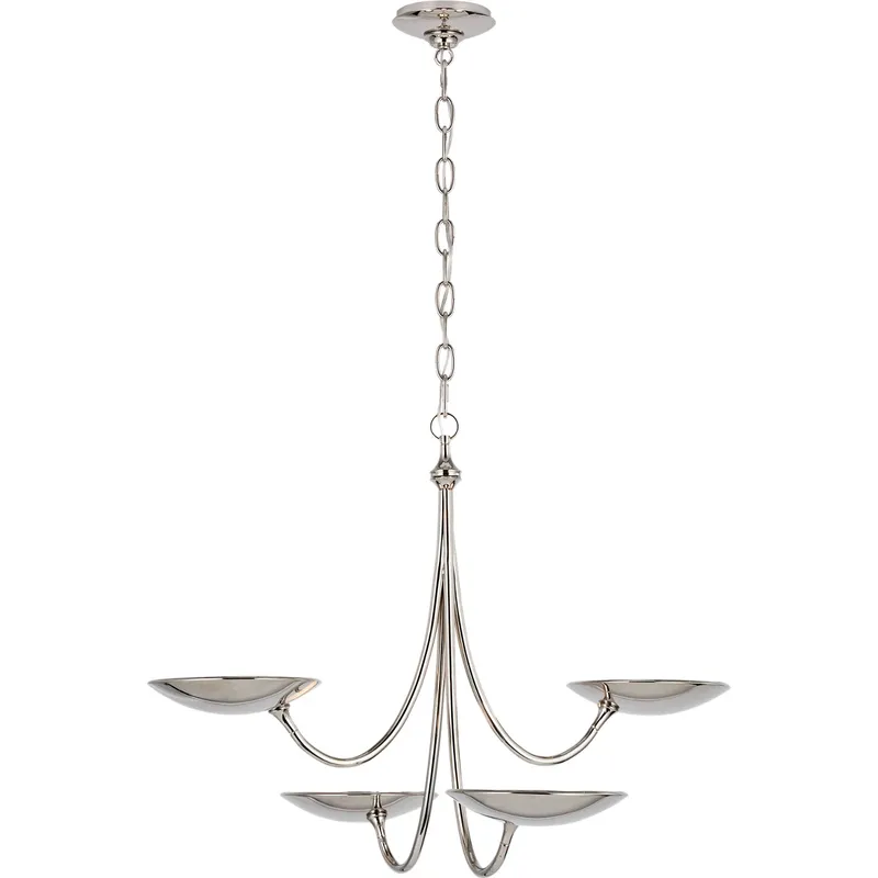 Thomas O'Brien Keria LED 29.75 inch Polished Nickel Chandelier Ceiling Light, Medium