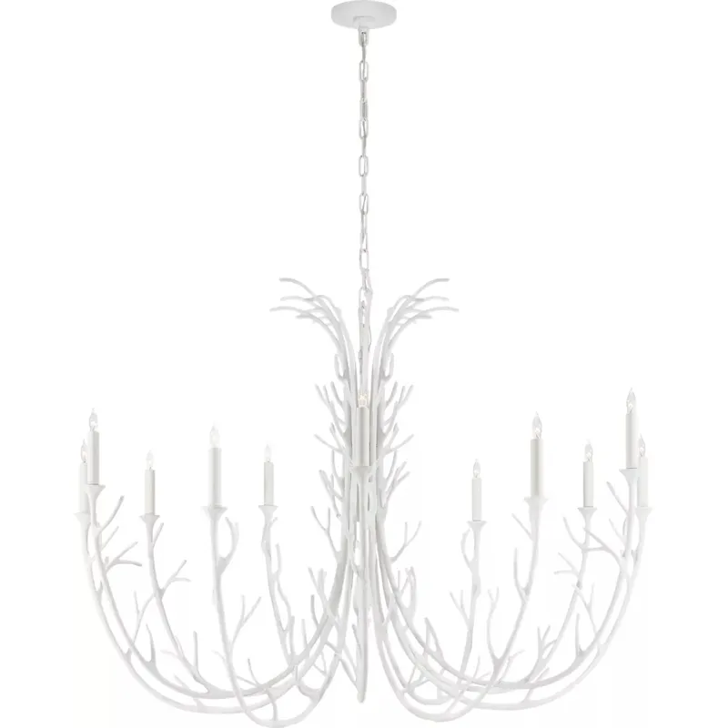 Julie Neill Silva 12 Light 48.25 inch Plaster White Chandelier Ceiling Light, Grande