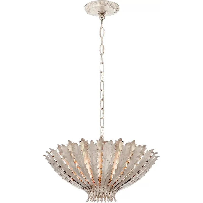 AERIN Hampton 3 Light 19.5 inch Burnished Silver Leaf Chandelier Ceiling Light, Small