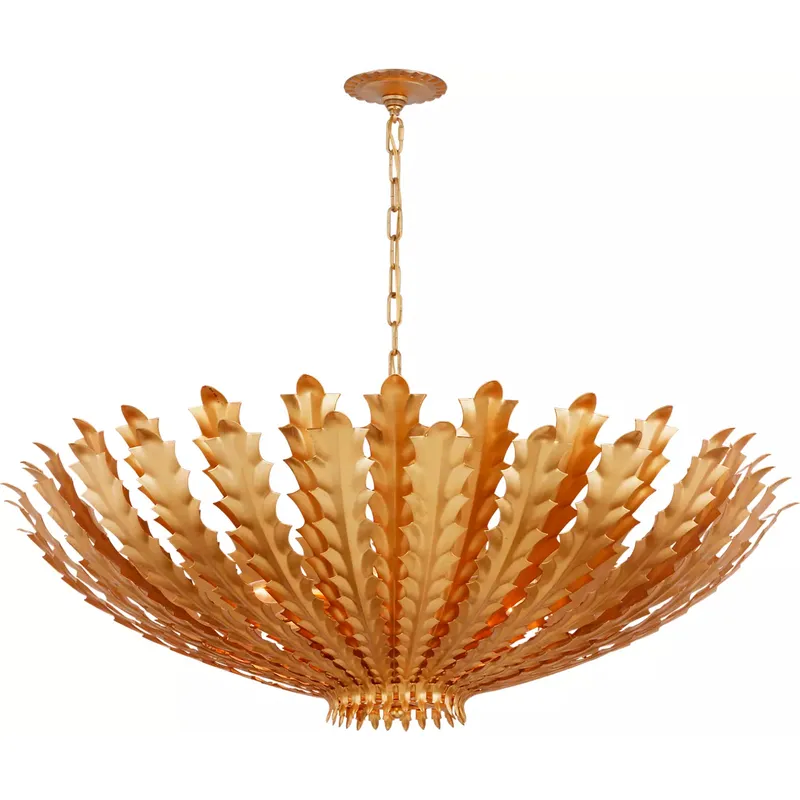 AERIN Hampton 6 Light 40 inch Gild Chandelier Ceiling Light, Extra Large
