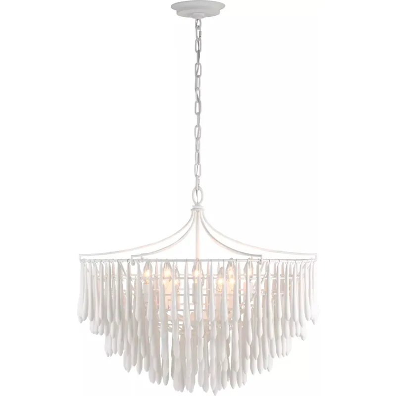 Julie Neill Vacarro LED 30.5 inch Plaster White Chandelier Ceiling Light, Medium