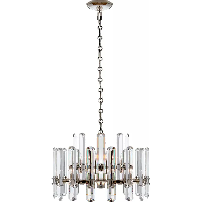 AERIN Bonnington 12 Light 24.25 inch Polished Nickel Chandelier Ceiling Light in Crystal