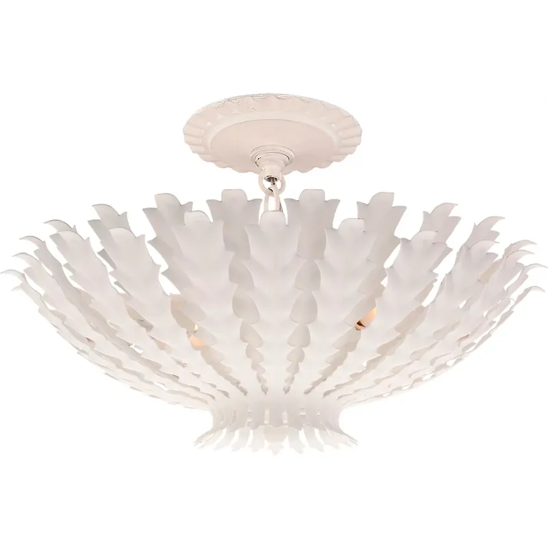 AERIN Hampton 3 Light 16.75 inch Plaster White Chandelier Ceiling Light, Small