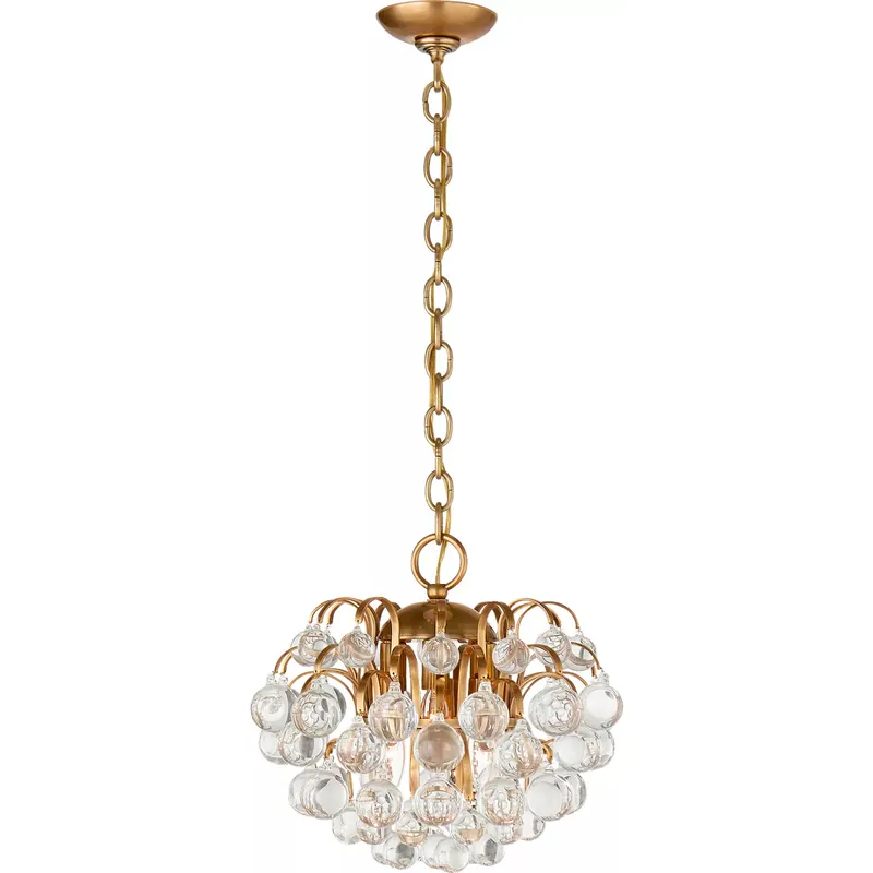 AERIN Bellvale 6 Light 15.25 inch Hand-Rubbed Antique Brass Chandelier Ceiling Light, Small