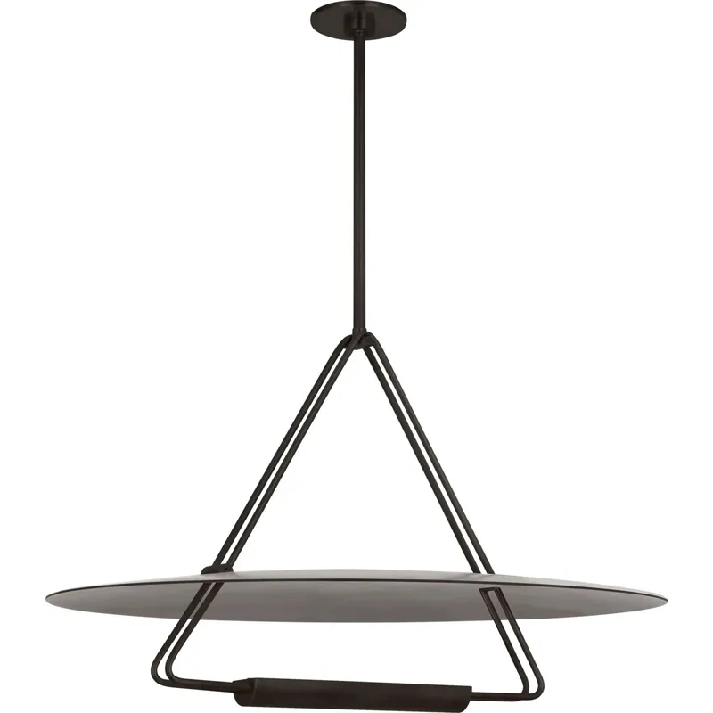 Kelly Wearstler Teline LED 30 inch Matte Black Round Chandelier Ceiling Light