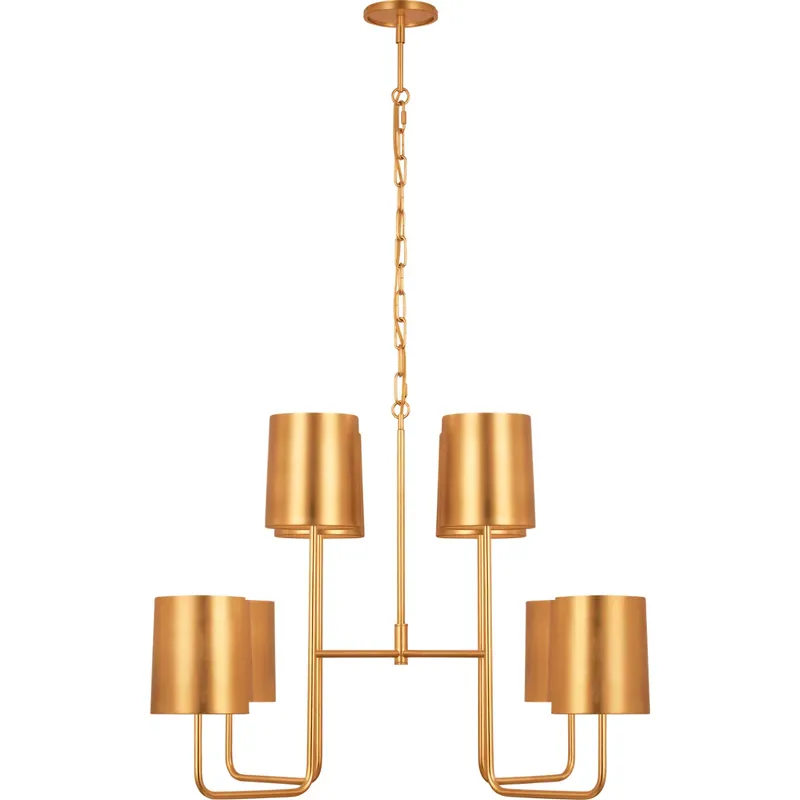 Barbara Barry Go Lightly LED 30 inch Gild Two Tier Chandelier Ceiling Light, Extra Large