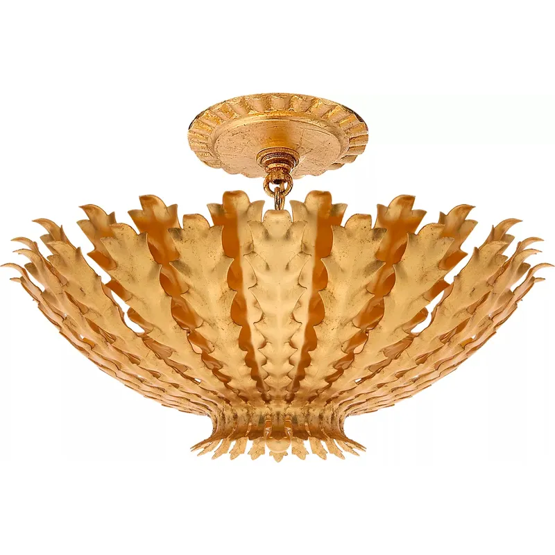 AERIN Hampton 3 Light 16.75 inch Gild Chandelier Ceiling Light, Small