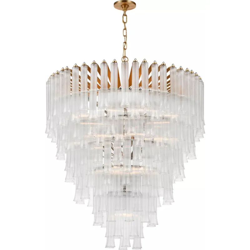 Julie Neill Lorelei LED 34.75 inch Gild Waterfall Chandelier Ceiling Light, Large