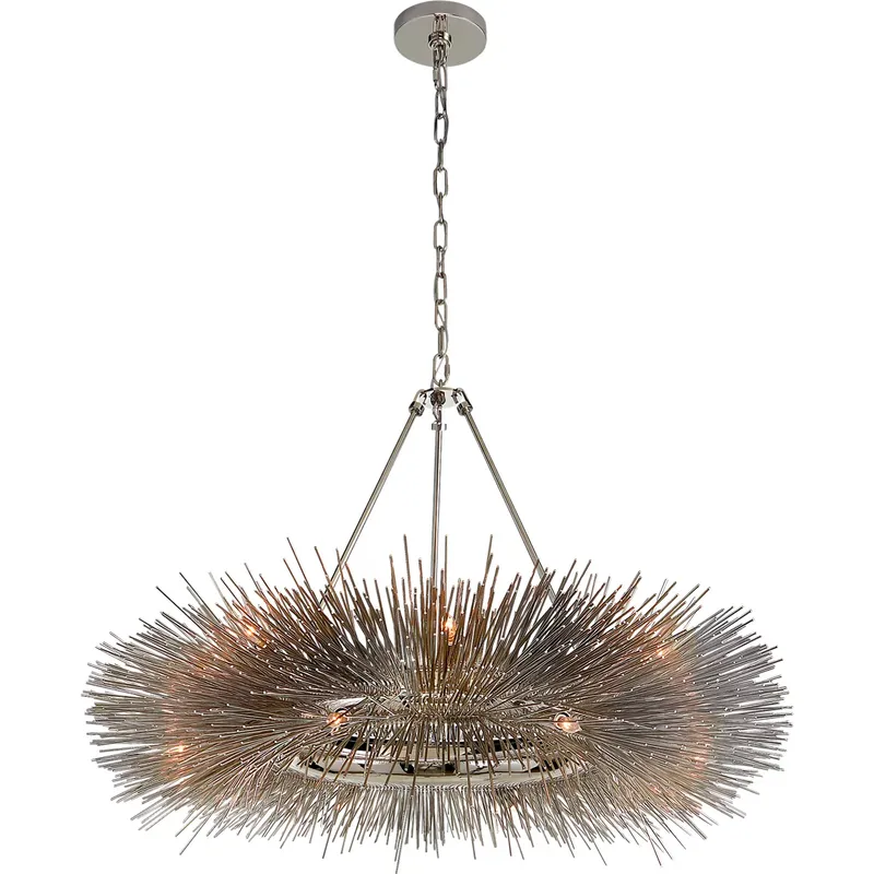 Kelly Wearstler Strada 16 Light 40 inch Polished Nickel Ring Chandelier Ceiling Light
