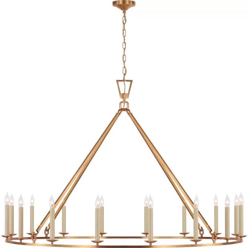 Chapman & Myers Darlana6 LED 61.25 inch Antique-Burnished Brass Single Ring Chandelier Ceiling Light, Oversized