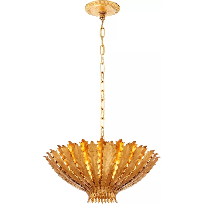 AERIN Hampton 3 Light 19.5 inch Gild Chandelier Ceiling Light, Small