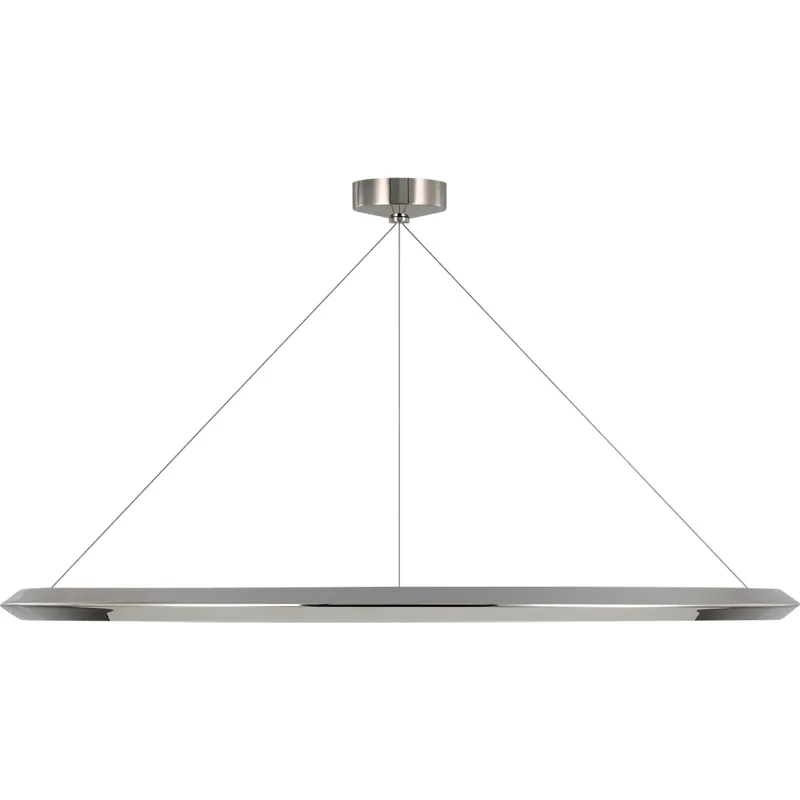 Peter Bristol Racetrack LED 48 inch Polished Nickel Ring Chandelier Ceiling Light