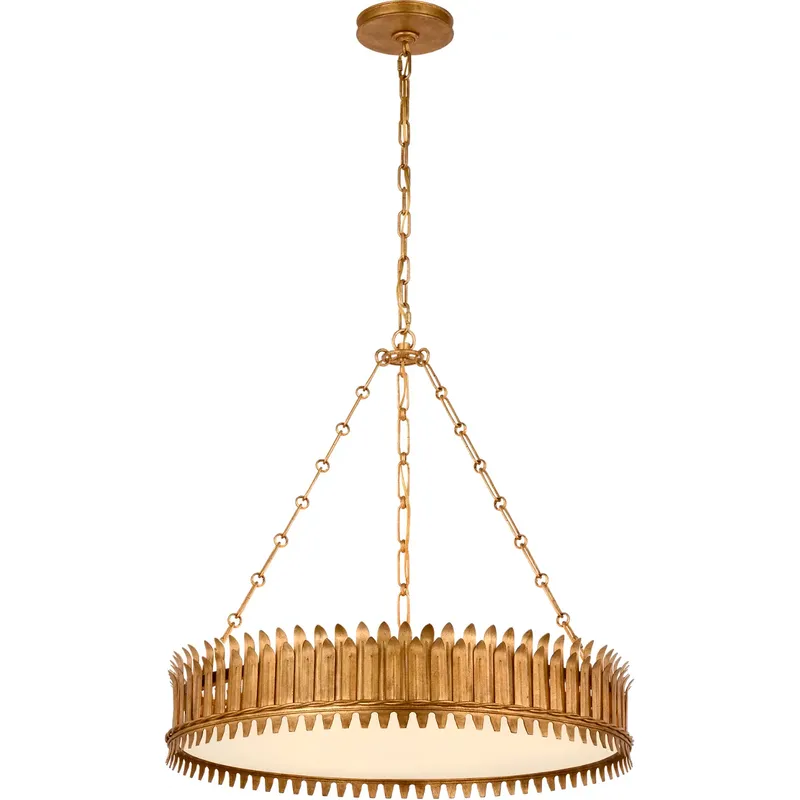 Suzanne Kasler Leslie LED 26.75 inch Gilded Iron Chandelier Ceiling Light
