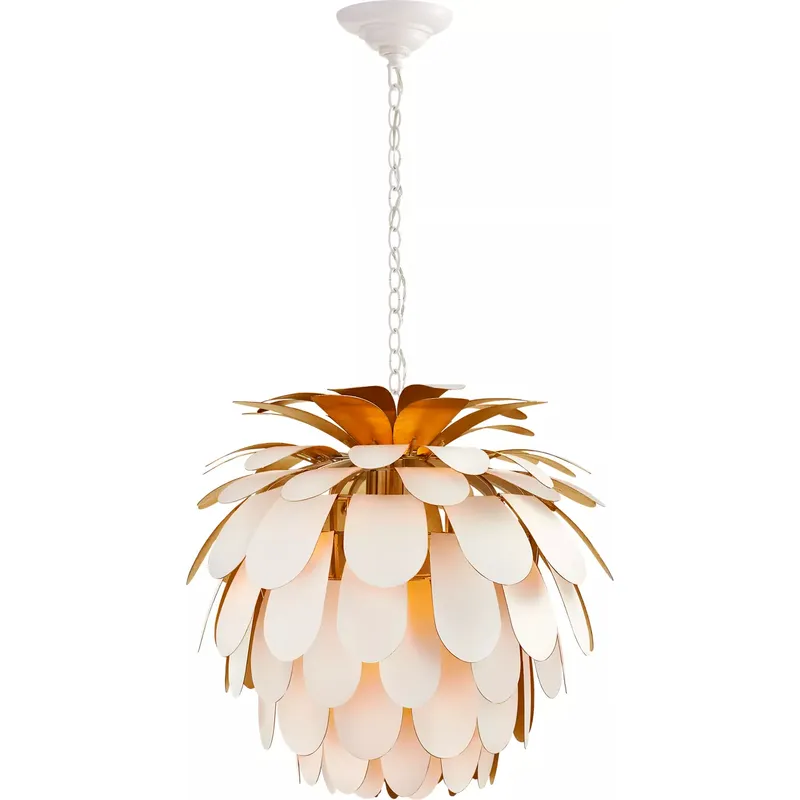 Chapman & Myers Cynara 1 Light 22.5 inch Plaster White Chandelier Ceiling Light in White with Gild, Medium