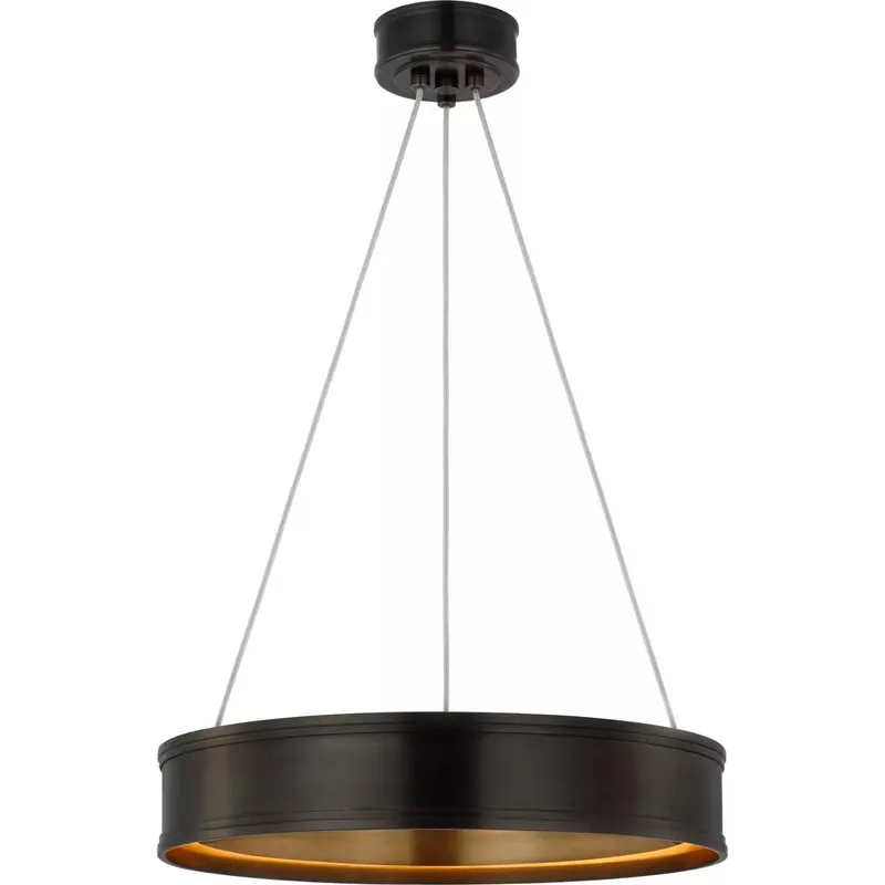 Chapman & Myers Connery LED 18 inch Bronze Ring Chandelier Ceiling Light