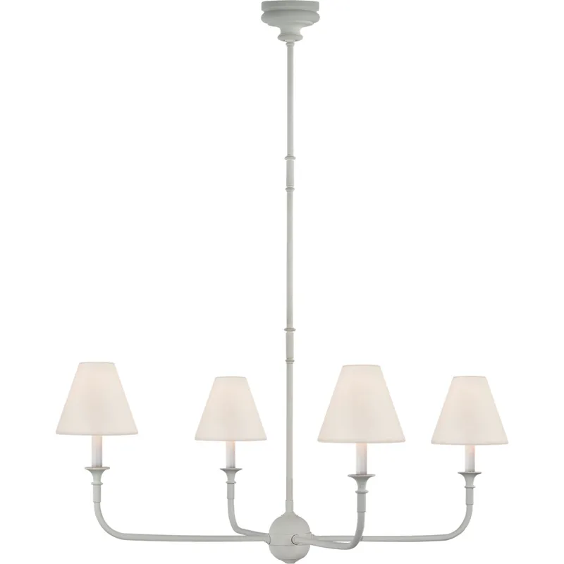 Thomas O'Brien Piaf 4 Light 39.25 inch Plaster White Chandelier Ceiling Light, Large