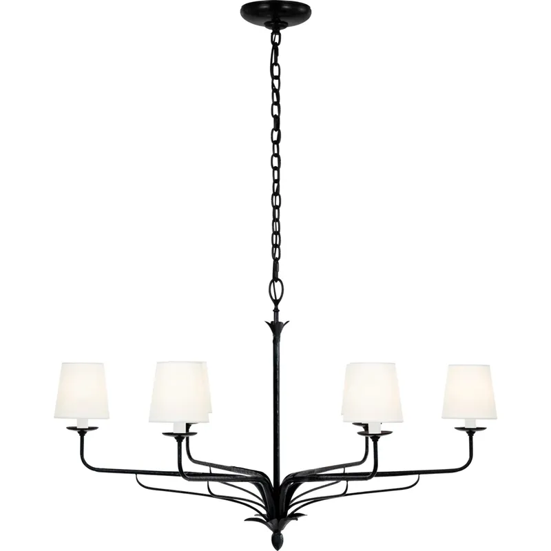 Chapman & Myers Amalfi LED 40.5 inch Waxed Black Chandelier Ceiling Light