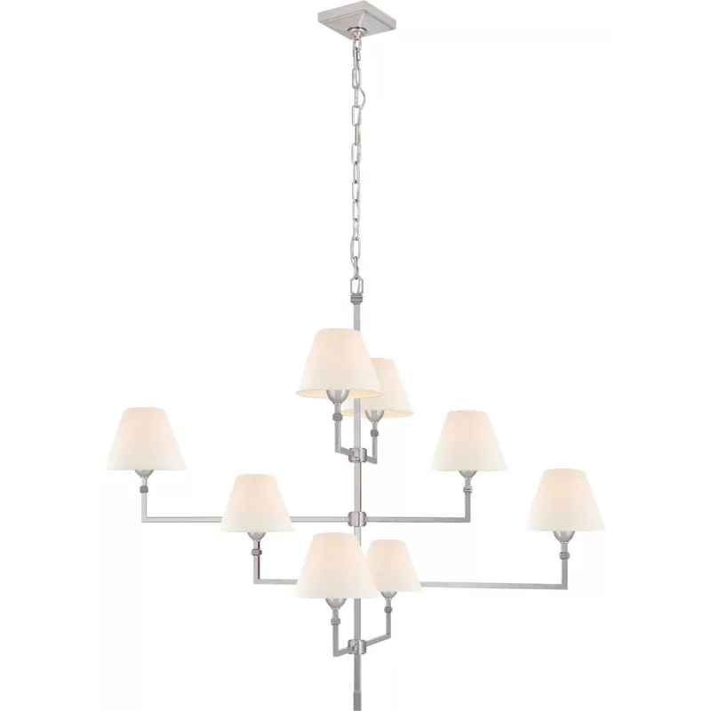 Alexa Hampton Jane 8 Light 47.75 inch Polished Nickel Offset Chandelier Ceiling Light, Large