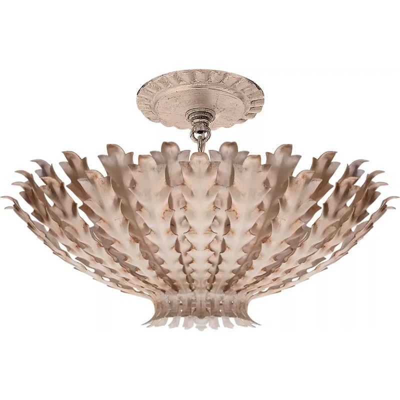 AERIN Hampton 3 Light 16.75 inch Burnished Silver Leaf Chandelier Ceiling Light, Small