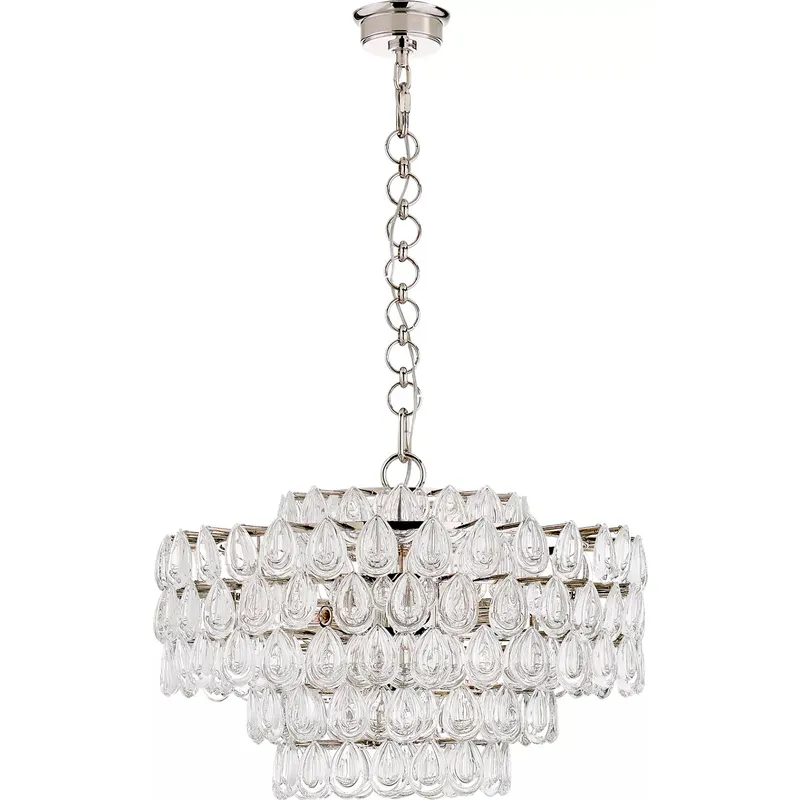 AERIN Liscia 12 Light 25 inch Polished Nickel Chandelier Ceiling Light, Medium