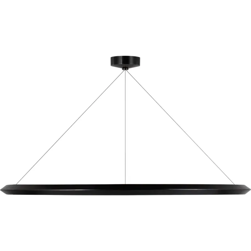 Peter Bristol Racetrack LED 48 inch Bronze Ring Chandelier Ceiling Light