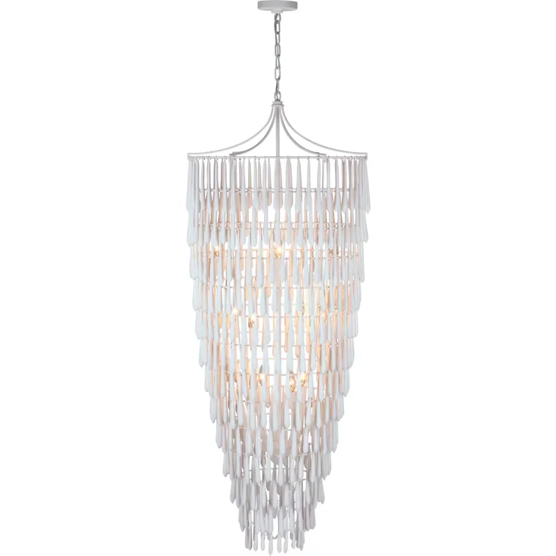 Julie Neill Vacarro LED 25 inch Plaster White Cascading Chandelier Ceiling Light