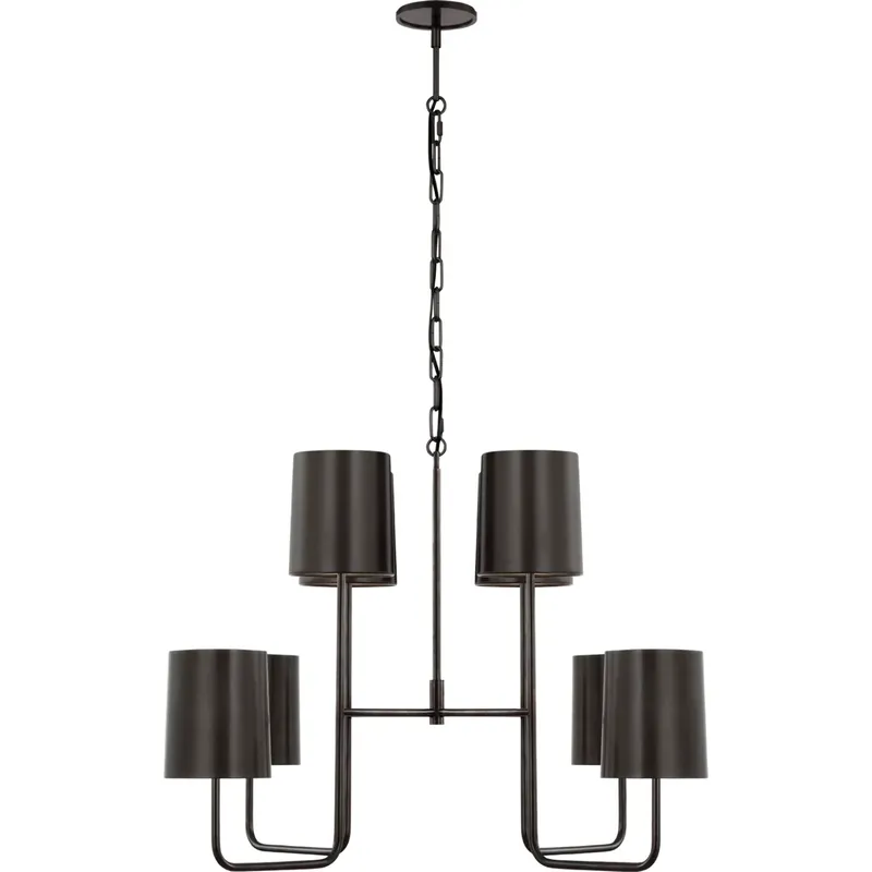Barbara Barry Go Lightly LED 30 inch Bronze Two Tier Chandelier Ceiling Light, Extra Large