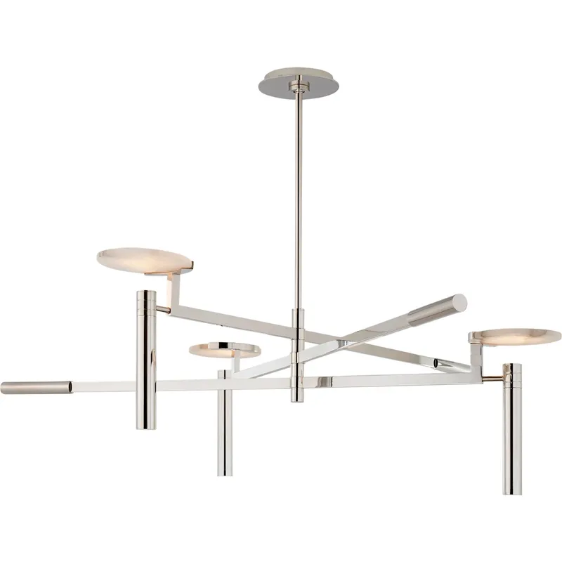 Kelly Wearstler Melange LED 45 inch Polished Nickel Floating Disc Chandelier Ceiling Light, Large