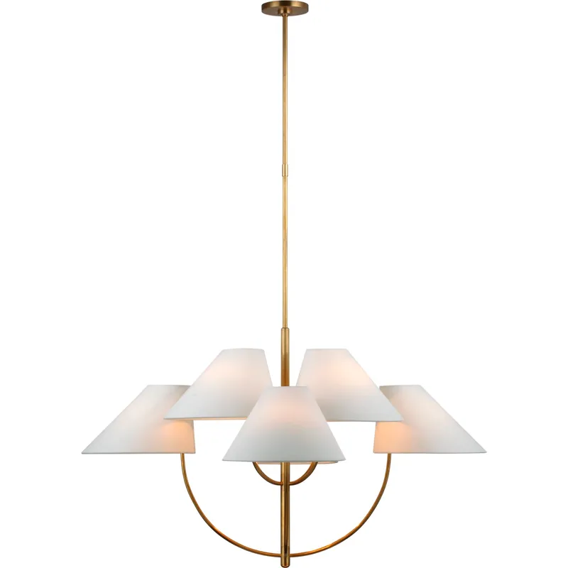 kate spade new york Kinsley LED 43.25 inch Soft Brass Two-Tier Chandelier Ceiling Light, Large
